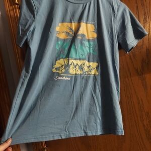 Blue Shein Sunshine Graphic Kids T-Shirt 11-12 Year